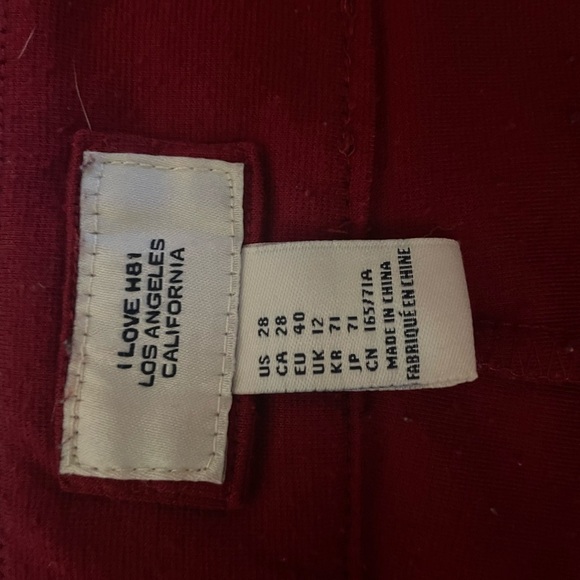 Red High Waist Shorts - Picture 3 of 3